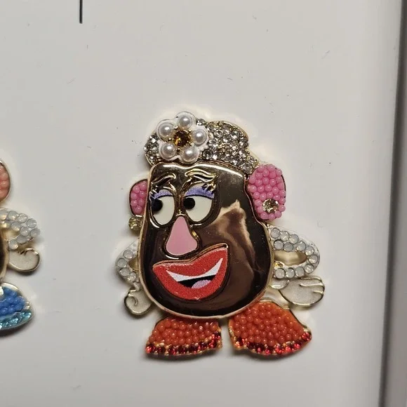 BaubleBar Pixar Mr Mrs Potato Head Stud Earrings Disney Toy Story New - Picture 3 of 9